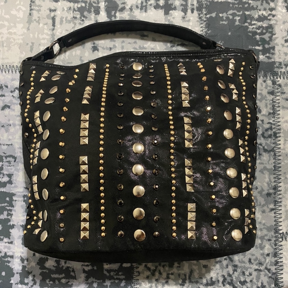 Women’s studded sequin satchel / shoulder bag
